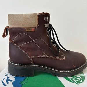 Martino Penelope Brown Leather Boots with Laces, Women Sz. 8 (US) Style 144706-0